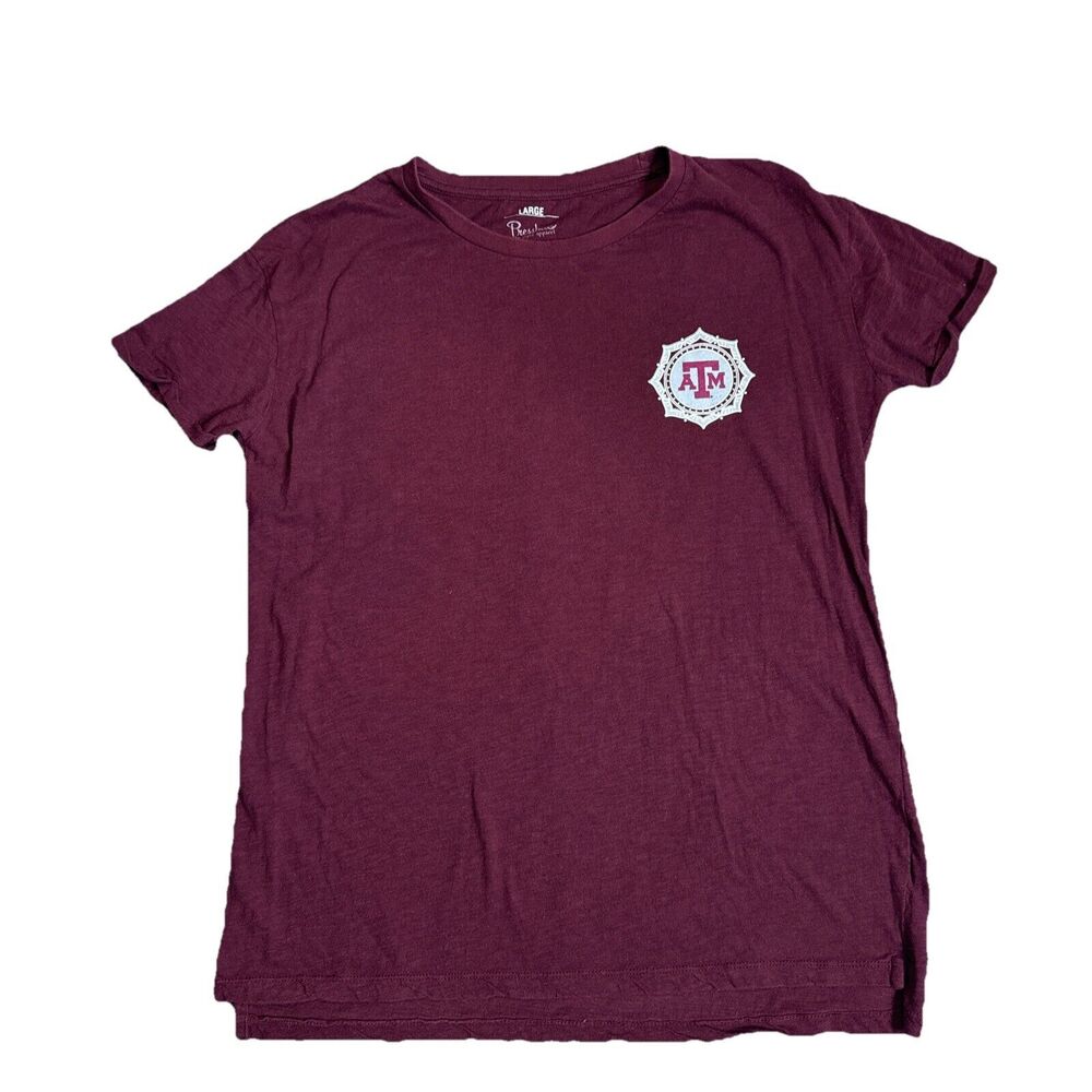 Texas A&M Aggies Maroon Women's Large Graphic Tee - GIG EM